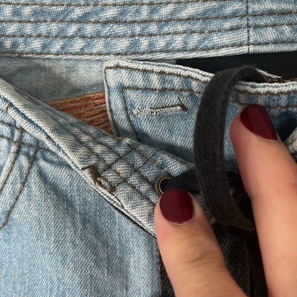 Y2K laced front jeans Harley Davidson - Picture 6 of 10